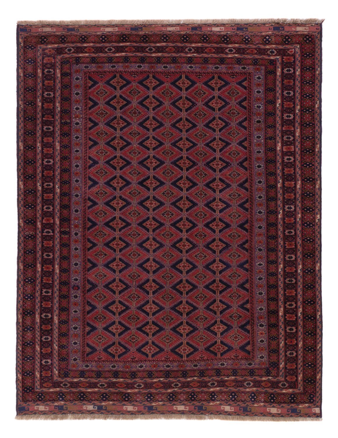 Kelim Rug - Oriental - 202 x 155 cm - dark red