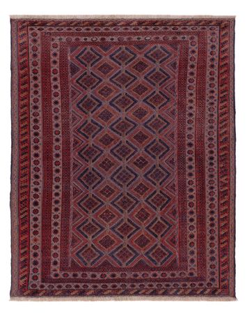 Kelimteppe - Orientalsk - 196 x 158 cm - mørk rød