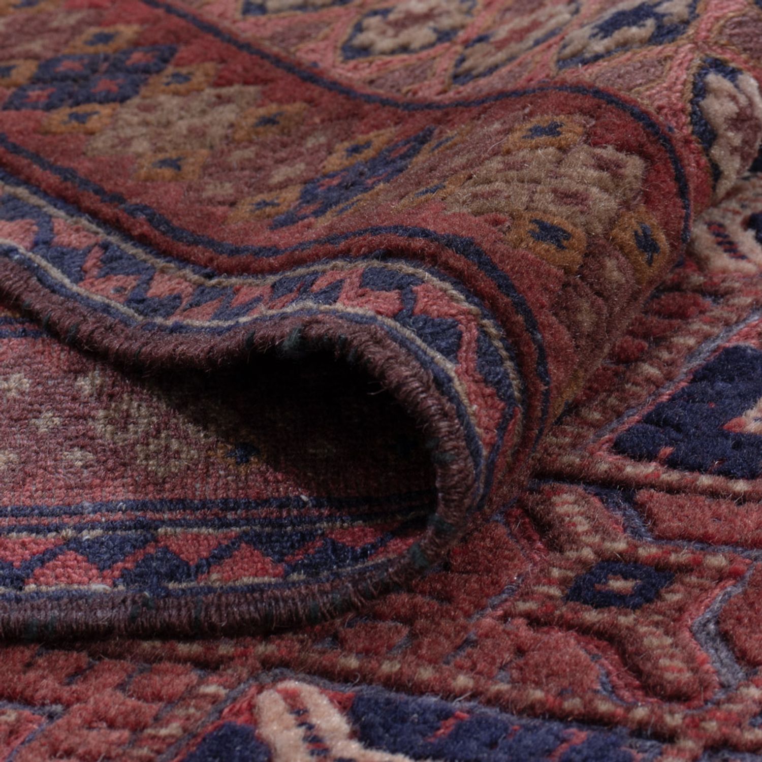 Kelimteppe - Orientalsk - 191 x 146 cm - mørk rød