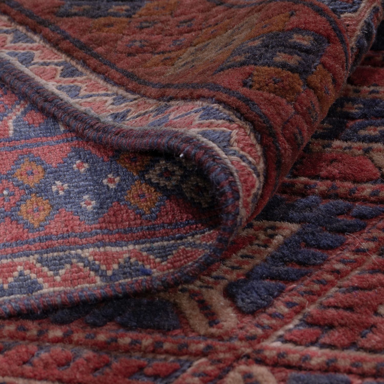 Kelimteppe - Orientalsk - 203 x 157 cm - mørk rød