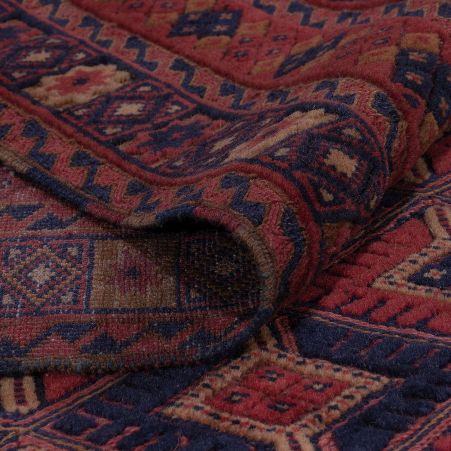 Kelimteppe - Orientalsk - 190 x 151 cm - mørk rød