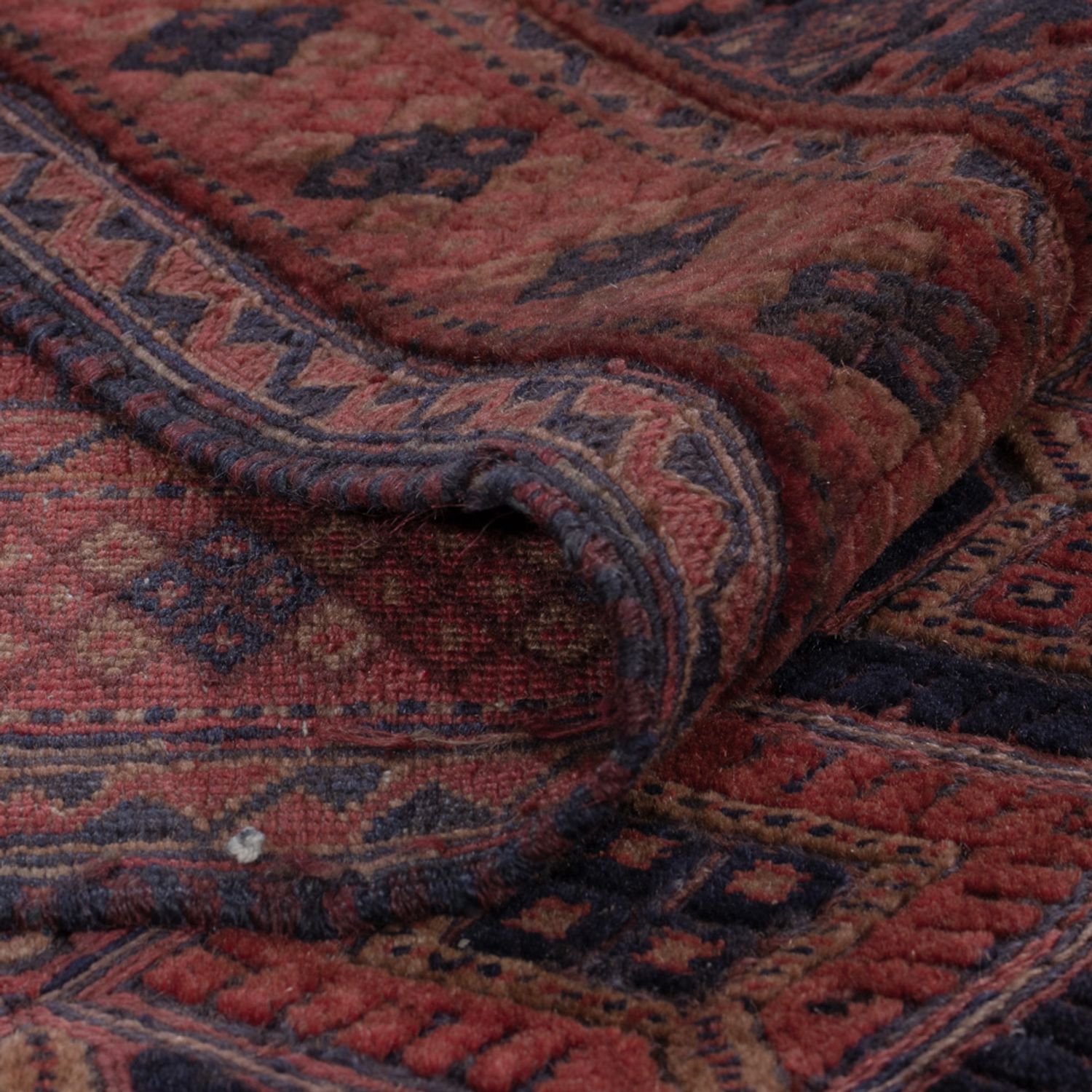 Kelimteppe - Orientalsk - 196 x 156 cm - mørk rød