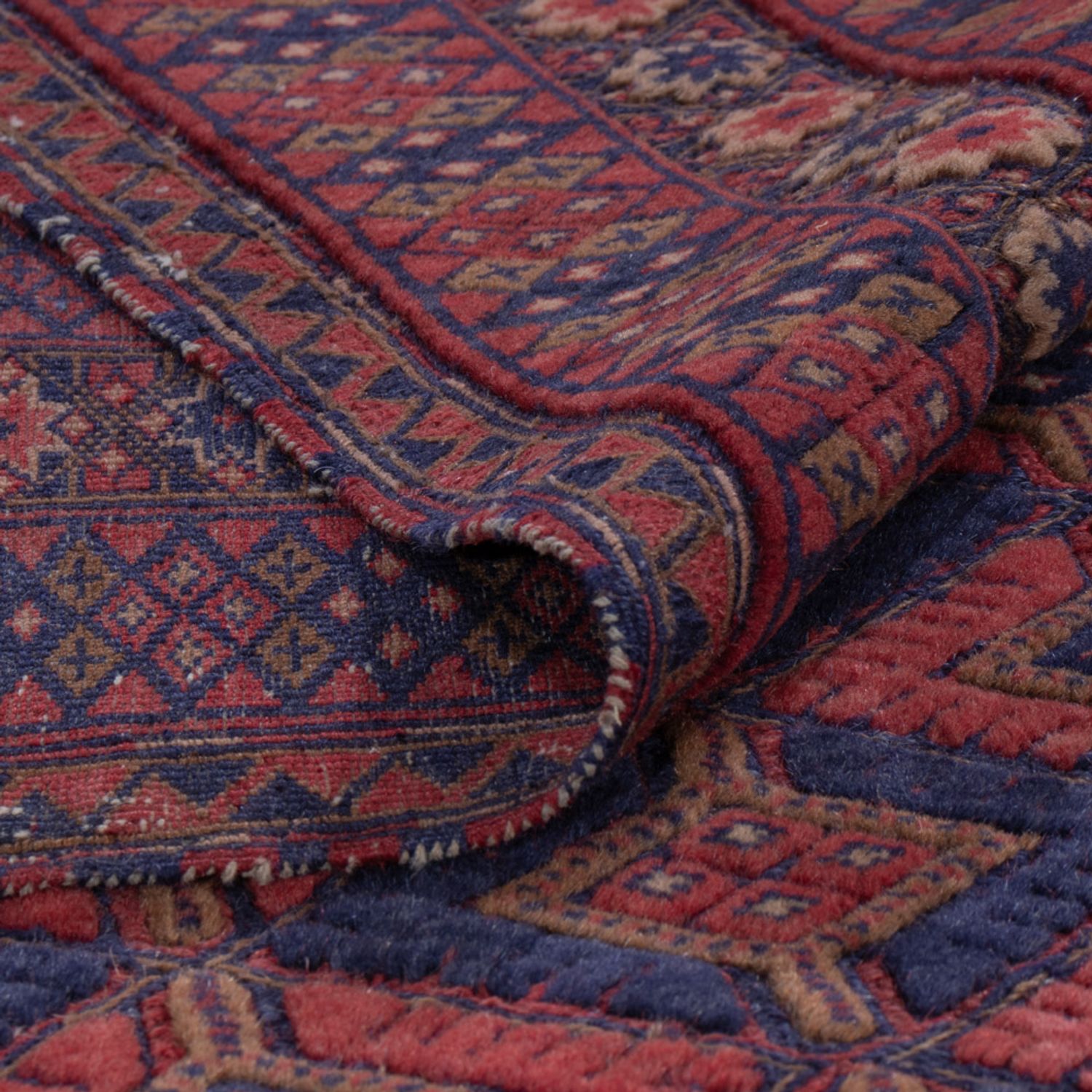 Kelimteppe - Orientalsk - 193 x 146 cm - mørk rød