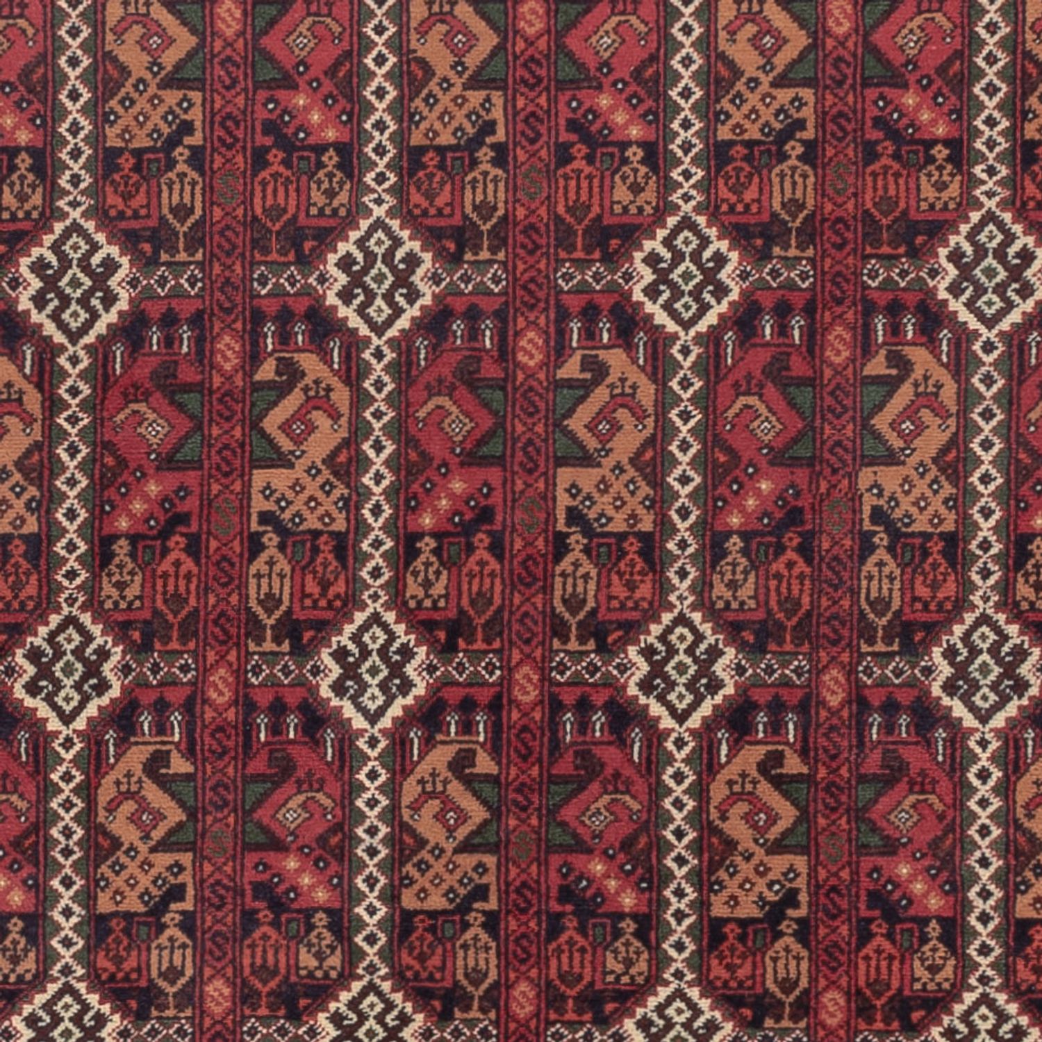 Afghan Rug - Royal - 283 x 193 cm - dark red