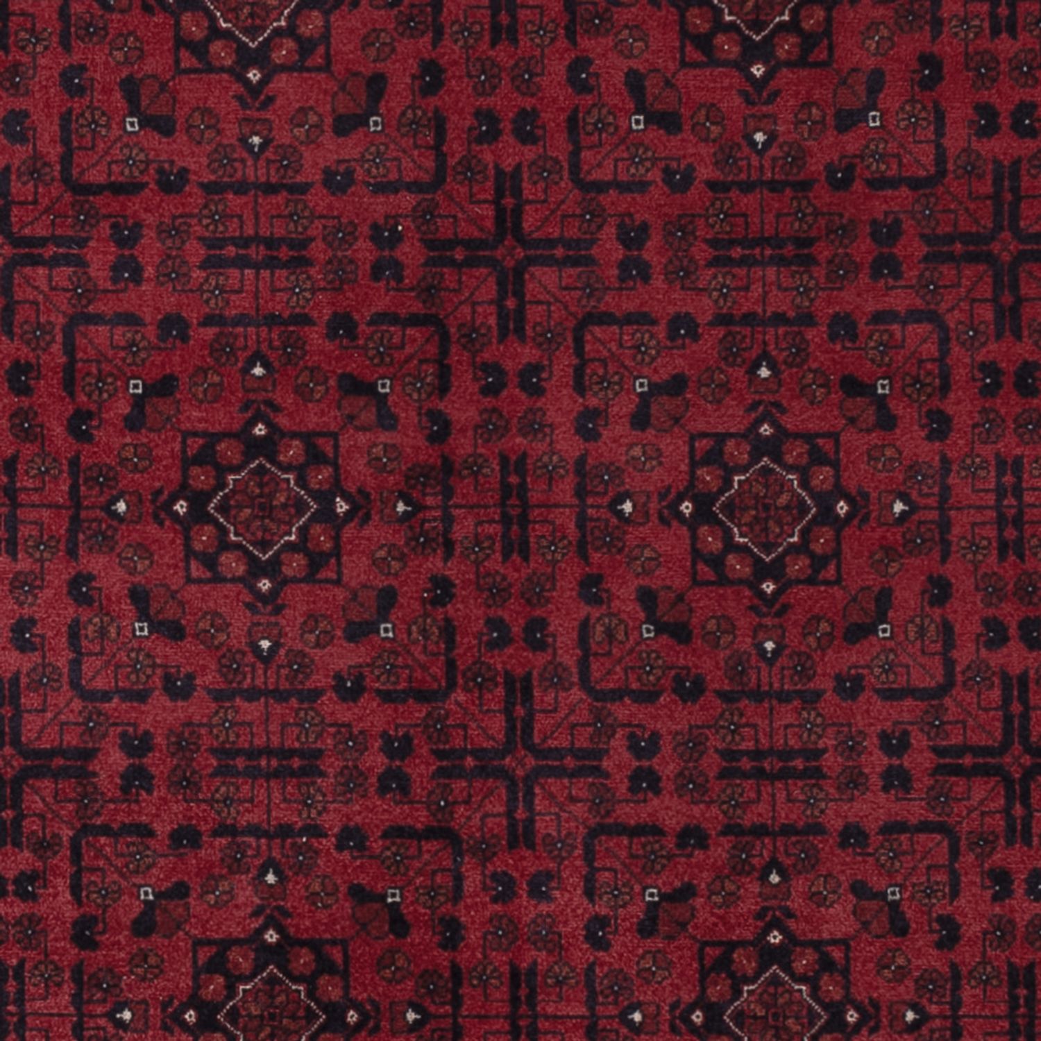 Afghansk matta - Kungliga - 294 x 202 cm - mörkröd