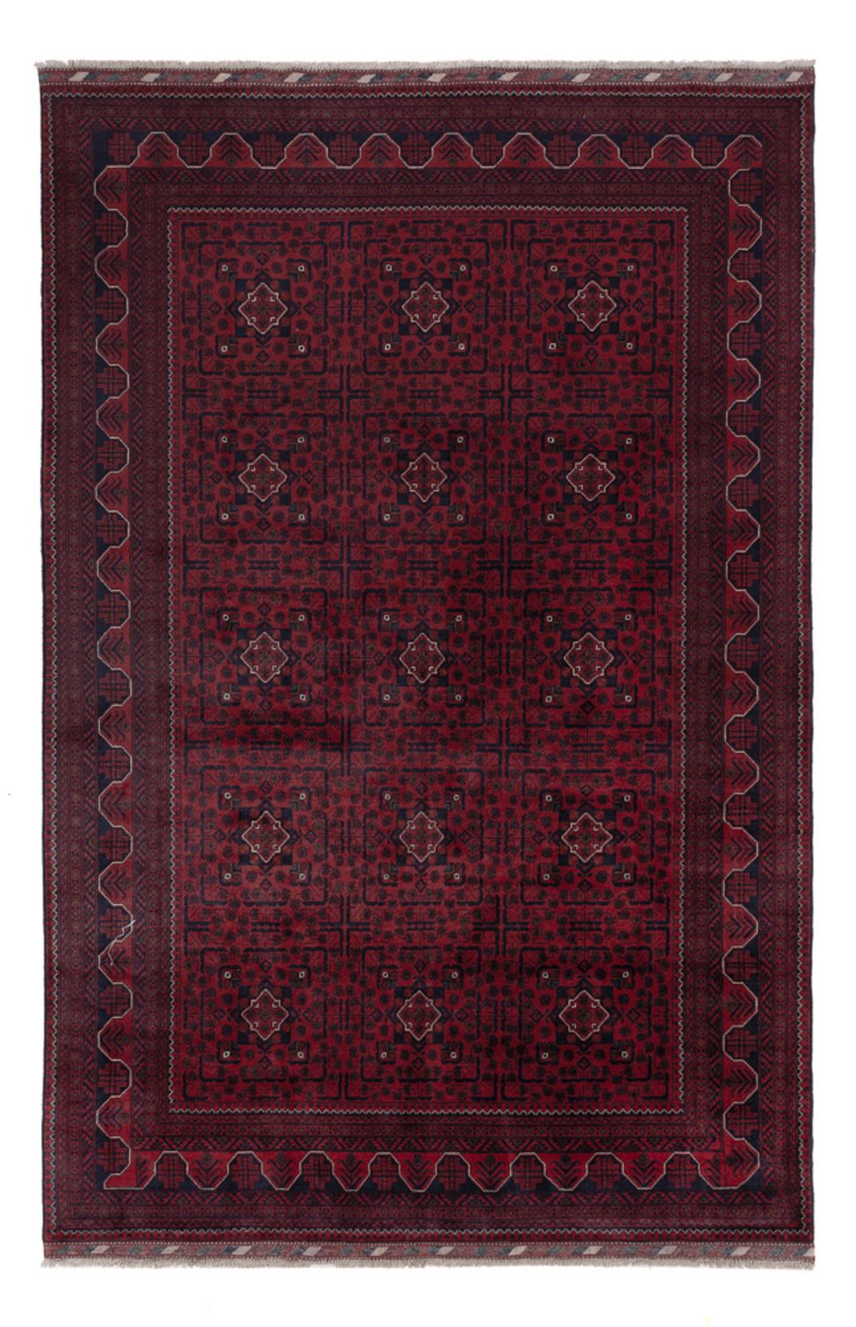 Afghan Rug - Kunduz - 298 x 201 cm - dark red