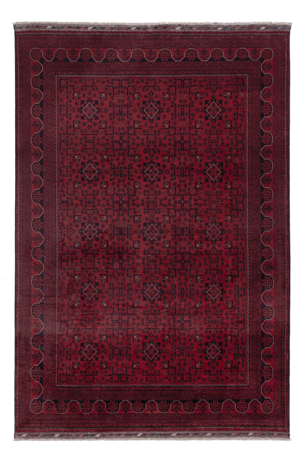 Afghan Rug - Kunduz - 296 x 200 cm - dark red