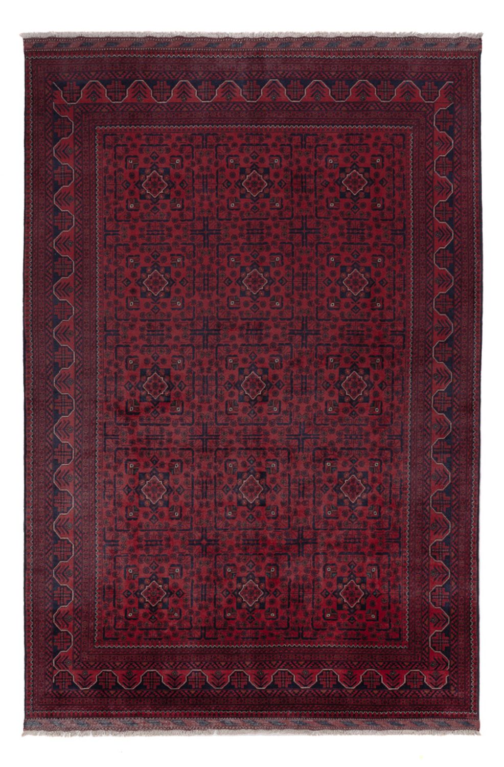 Afghan Rug - Kunduz - 299 x 197 cm - dark red