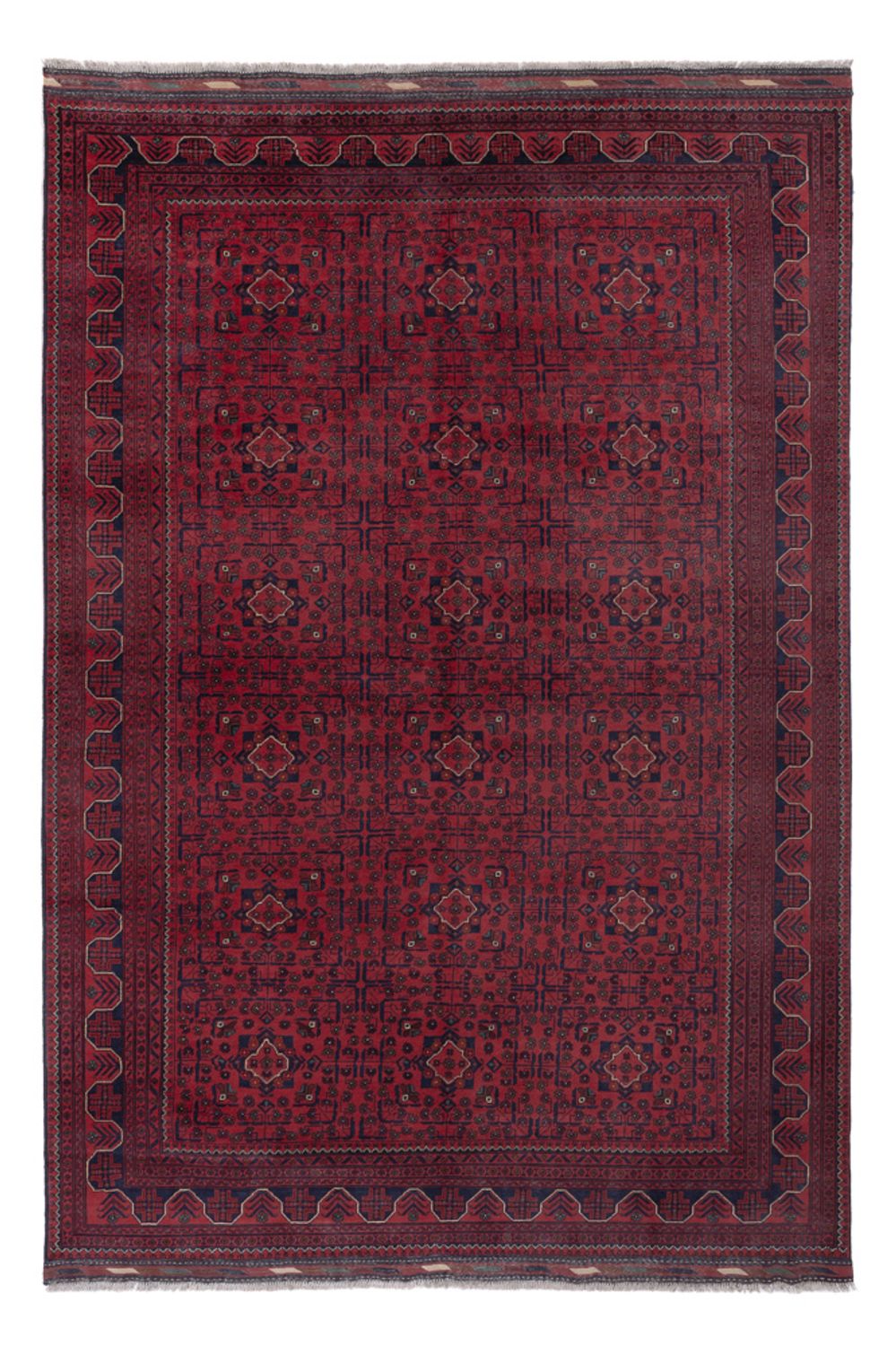 Afghan Rug - Kunduz - 290 x 197 cm - dark red