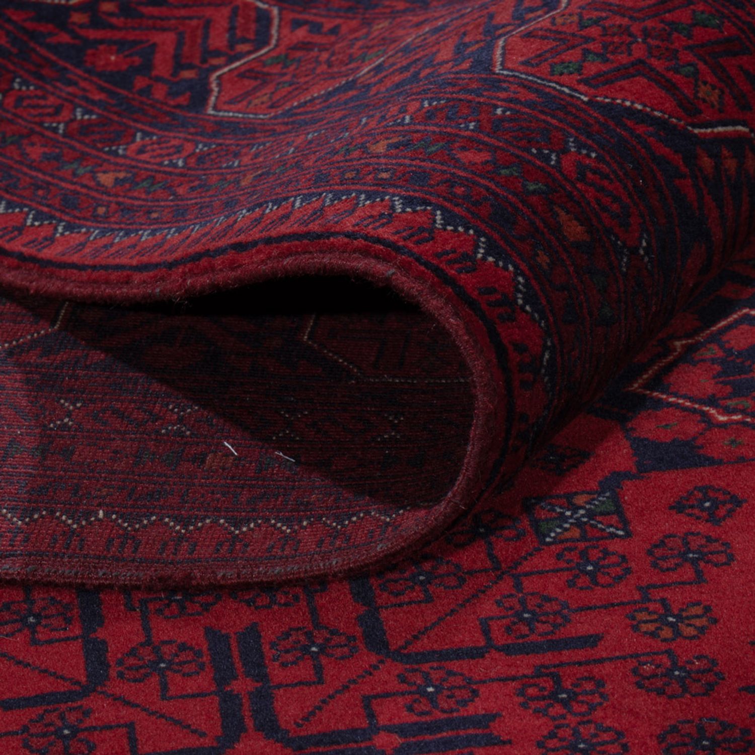 Afghansk matta - Kungliga - 293 x 200 cm - mörkröd