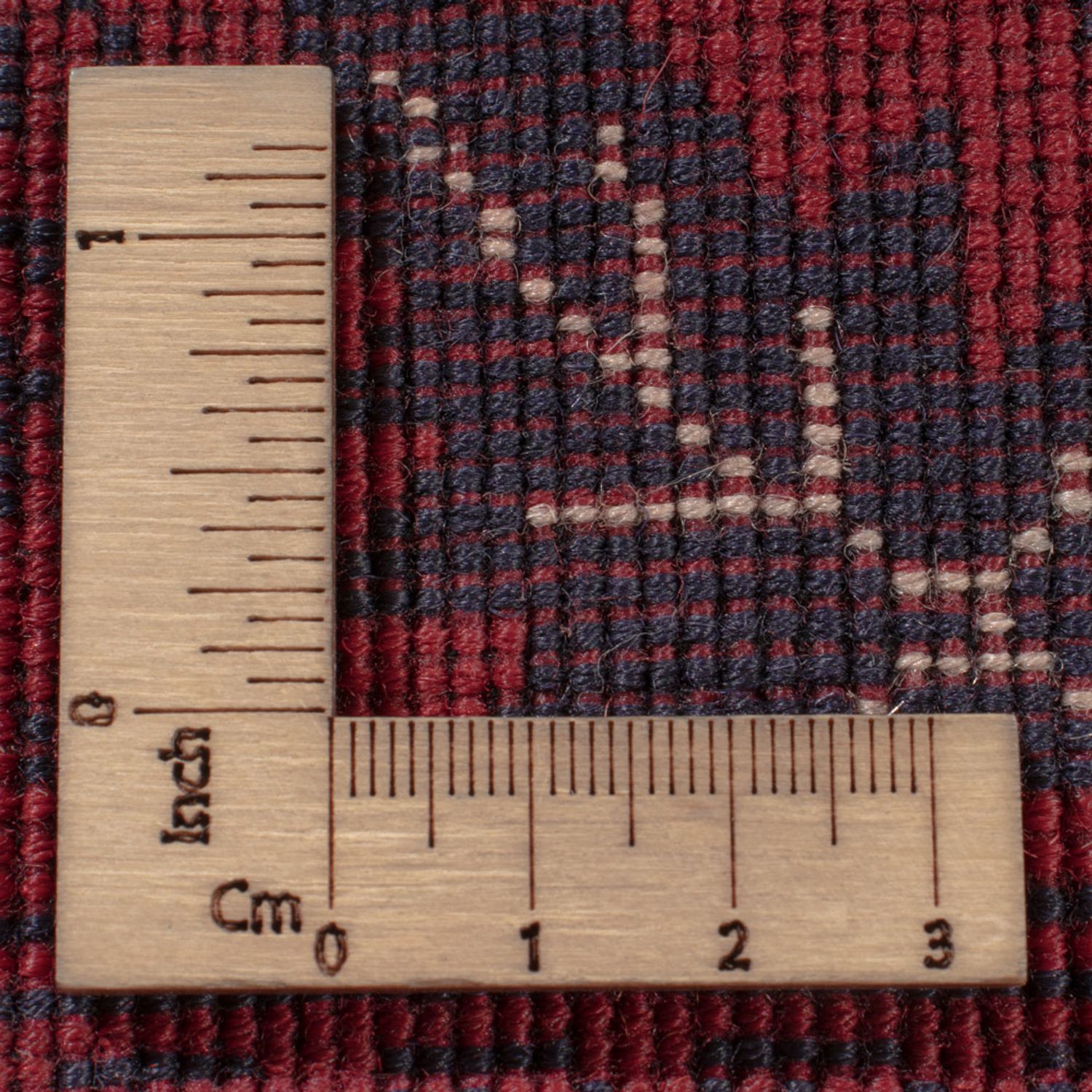 Afghansk matta - Kungliga - 300 x 202 cm - mörkröd