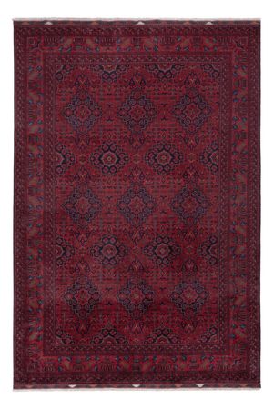 Afghansk matta - Kungliga - 300 x 202 cm - mörkröd
