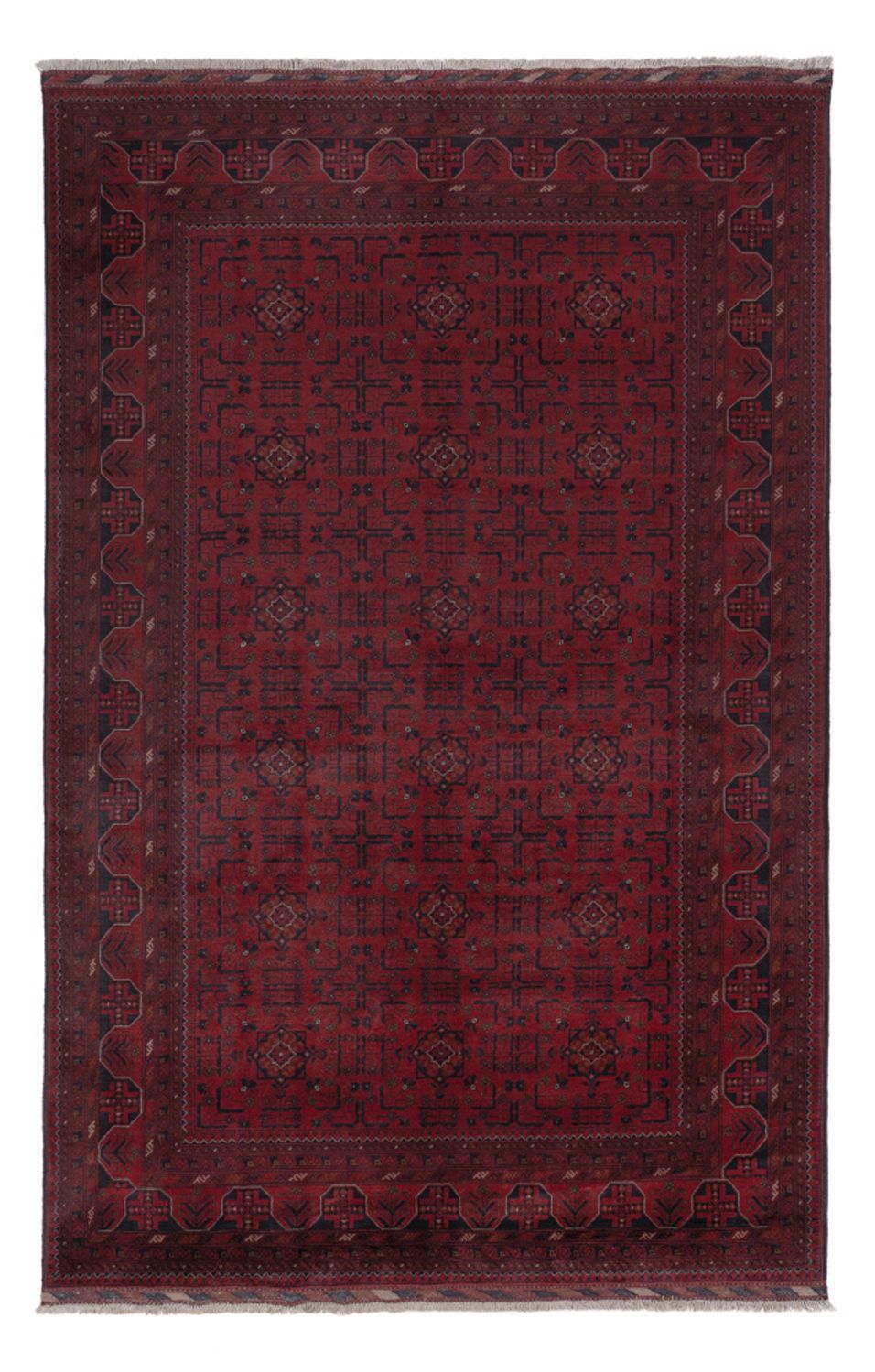 Afghan Rug - Kunduz - 306 x 196 cm - dark red