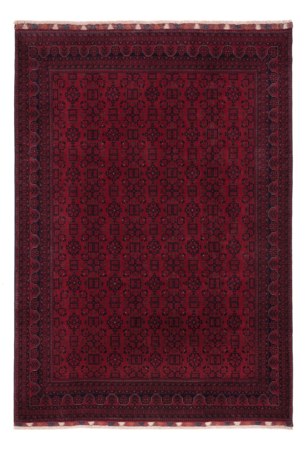 Afghansk matta - Kungliga - 298 x 206 cm - mörkröd