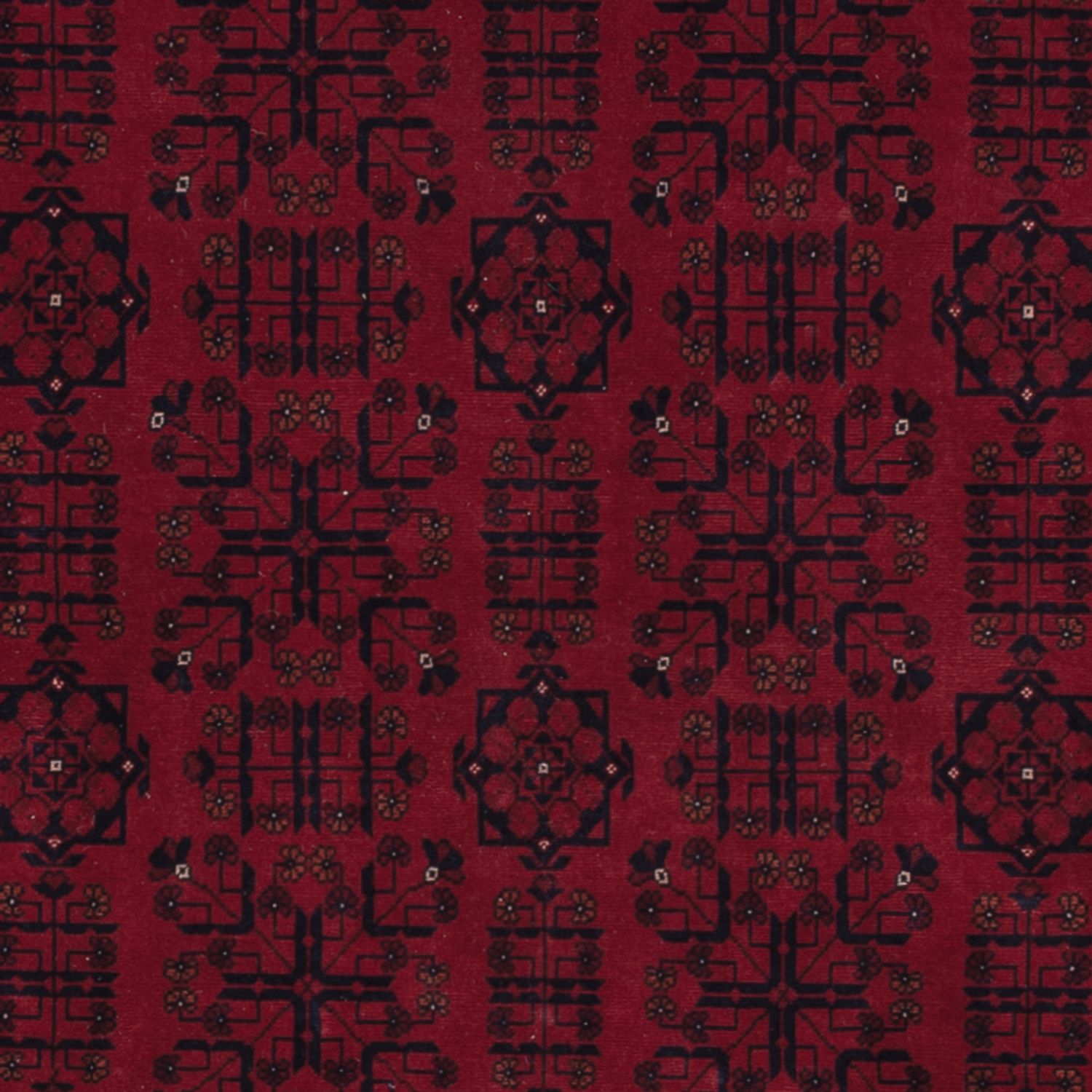 Afghansk matta - Kungliga - 298 x 206 cm - mörkröd