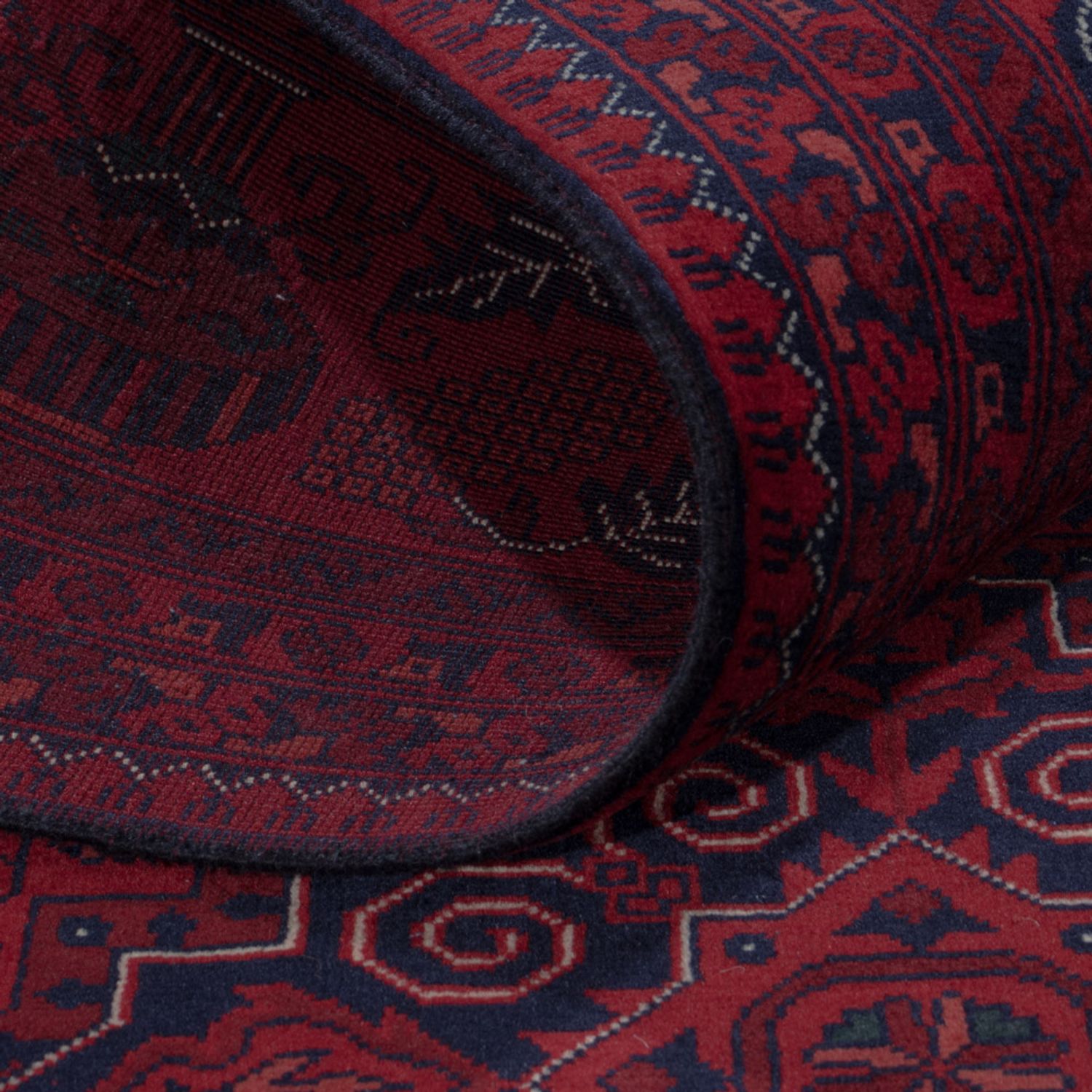 Afghansk matta - Kungliga - 301 x 201 cm - mörkröd