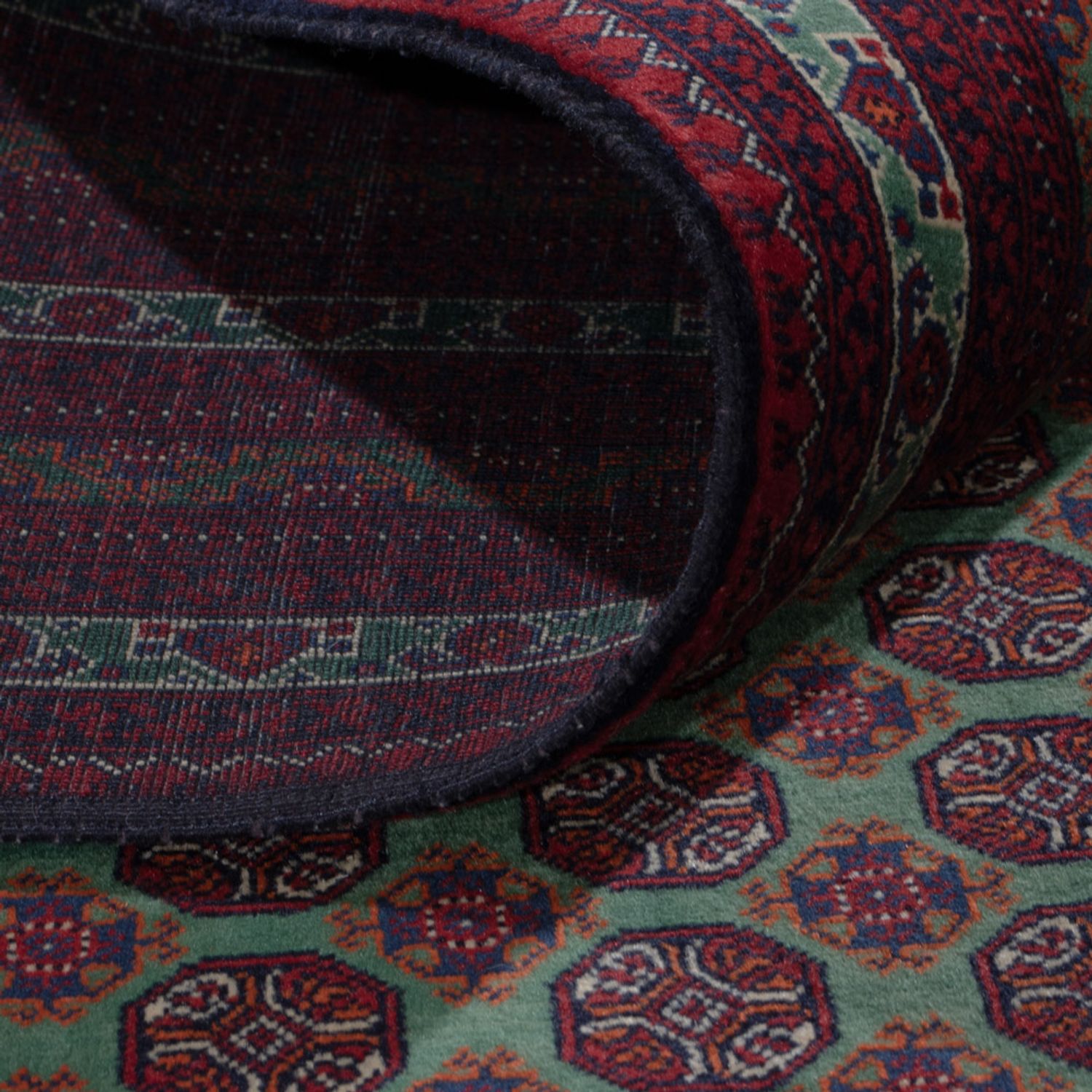 Afghansk matta - Kungliga - 291 x 201 cm - mörkgrön