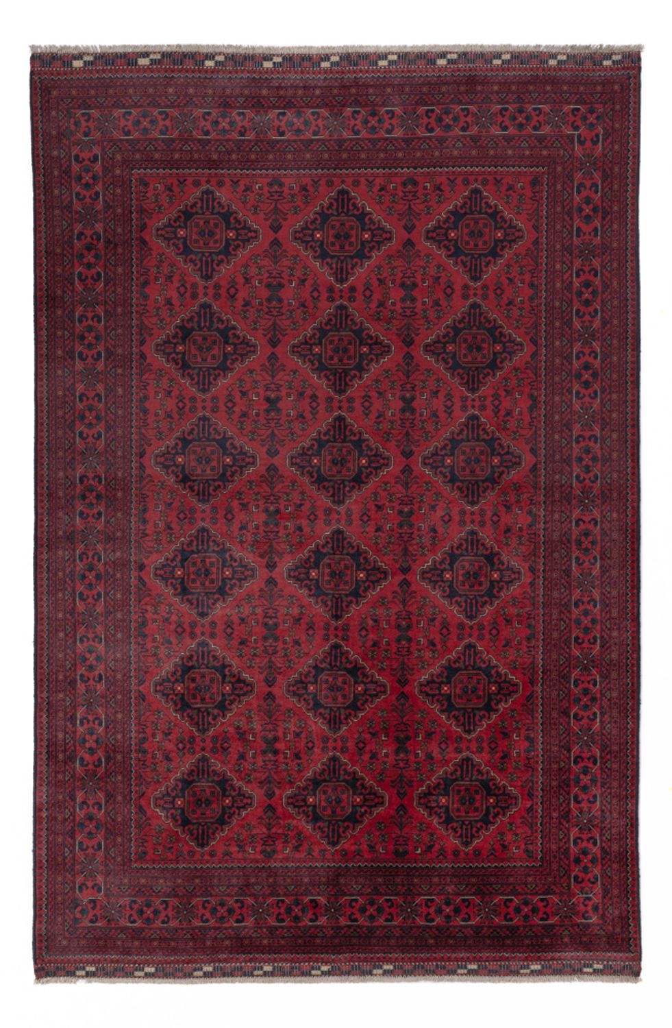 Afghan Rug - Kunduz - 298 x 200 cm - dark red