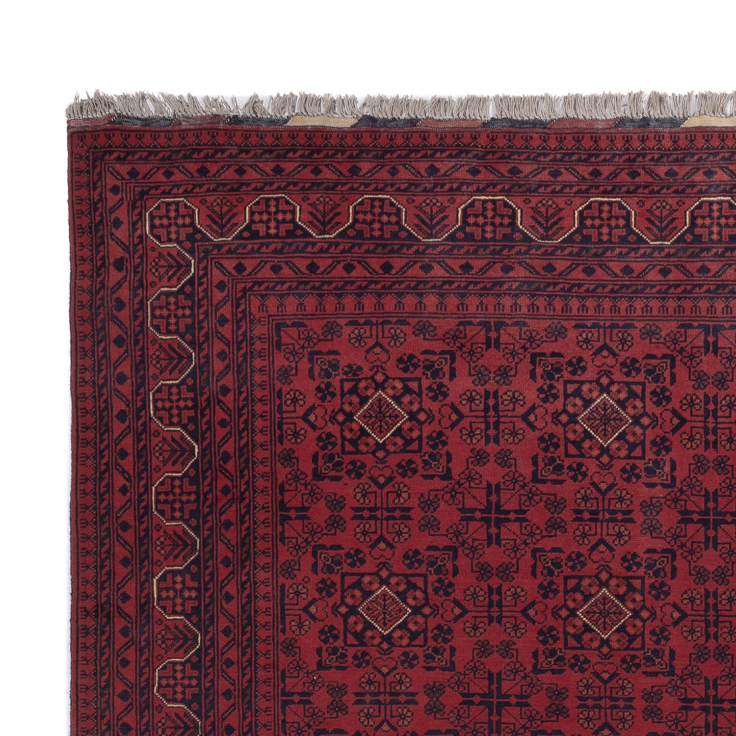 Afghan Rug - Kunduz - 306 x 200 cm - dark red