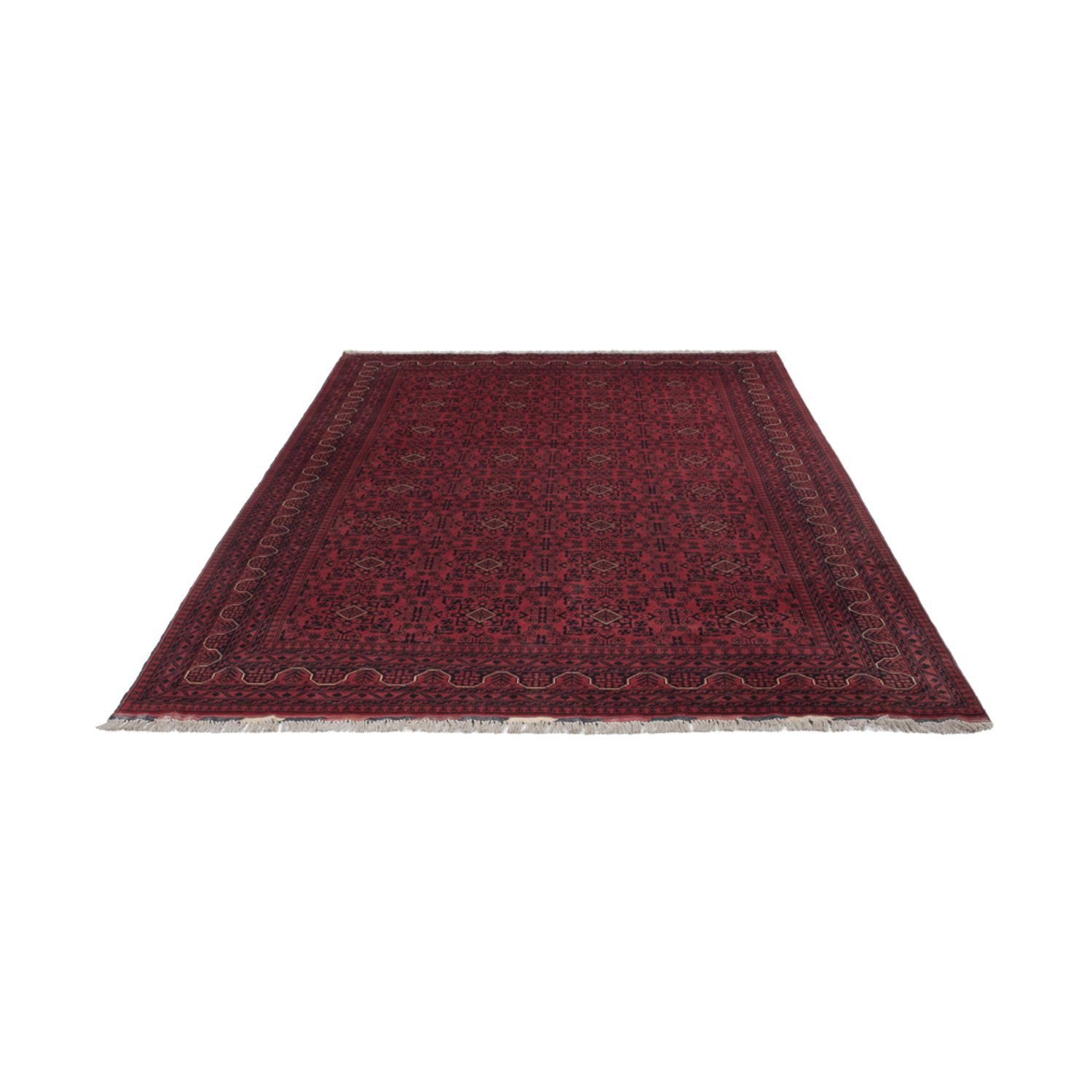 Afghan Rug - Kunduz - 306 x 200 cm - dark red