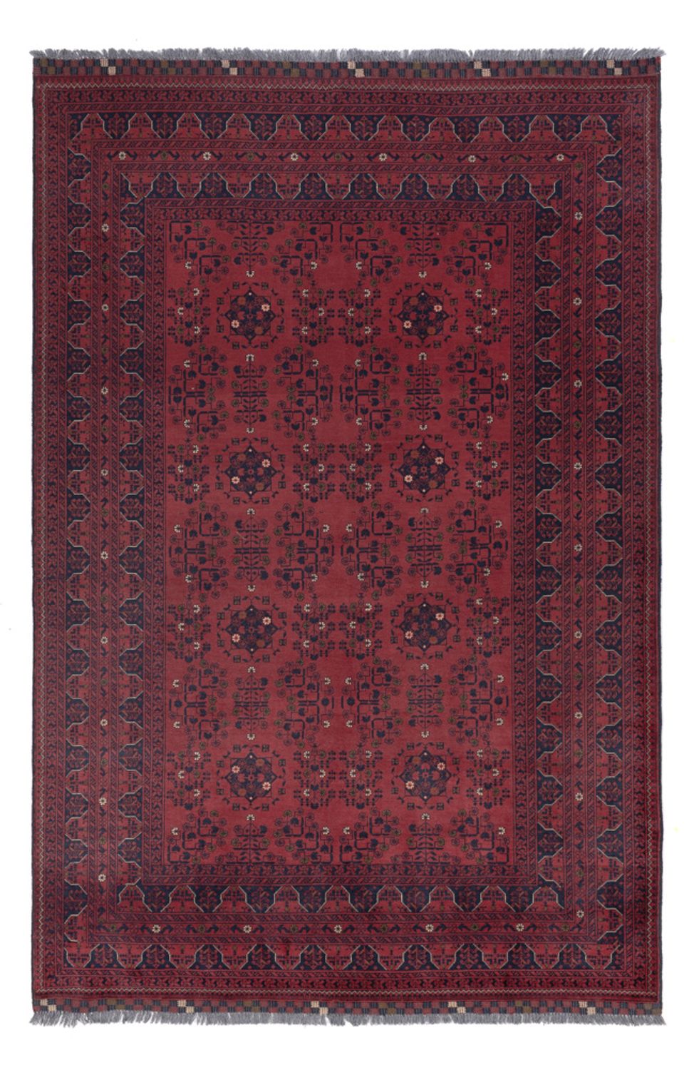 Afghan Rug - Kunduz - 300 x 204 cm - dark red
