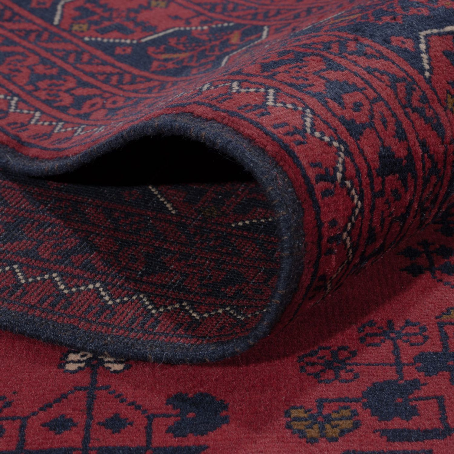 Afghan Rug - Kunduz - 300 x 204 cm - dark red