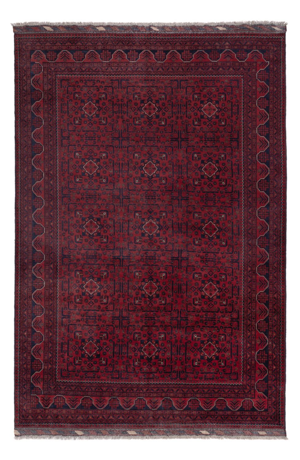 Afghan Rug - Kunduz - 301 x 199 cm - dark red
