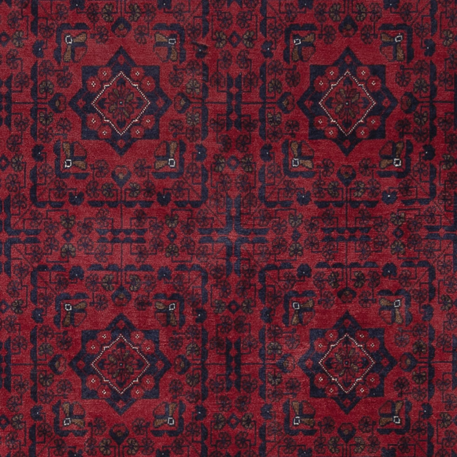 Afghansk matta - Kungliga - 286 x 202 cm - mörkröd
