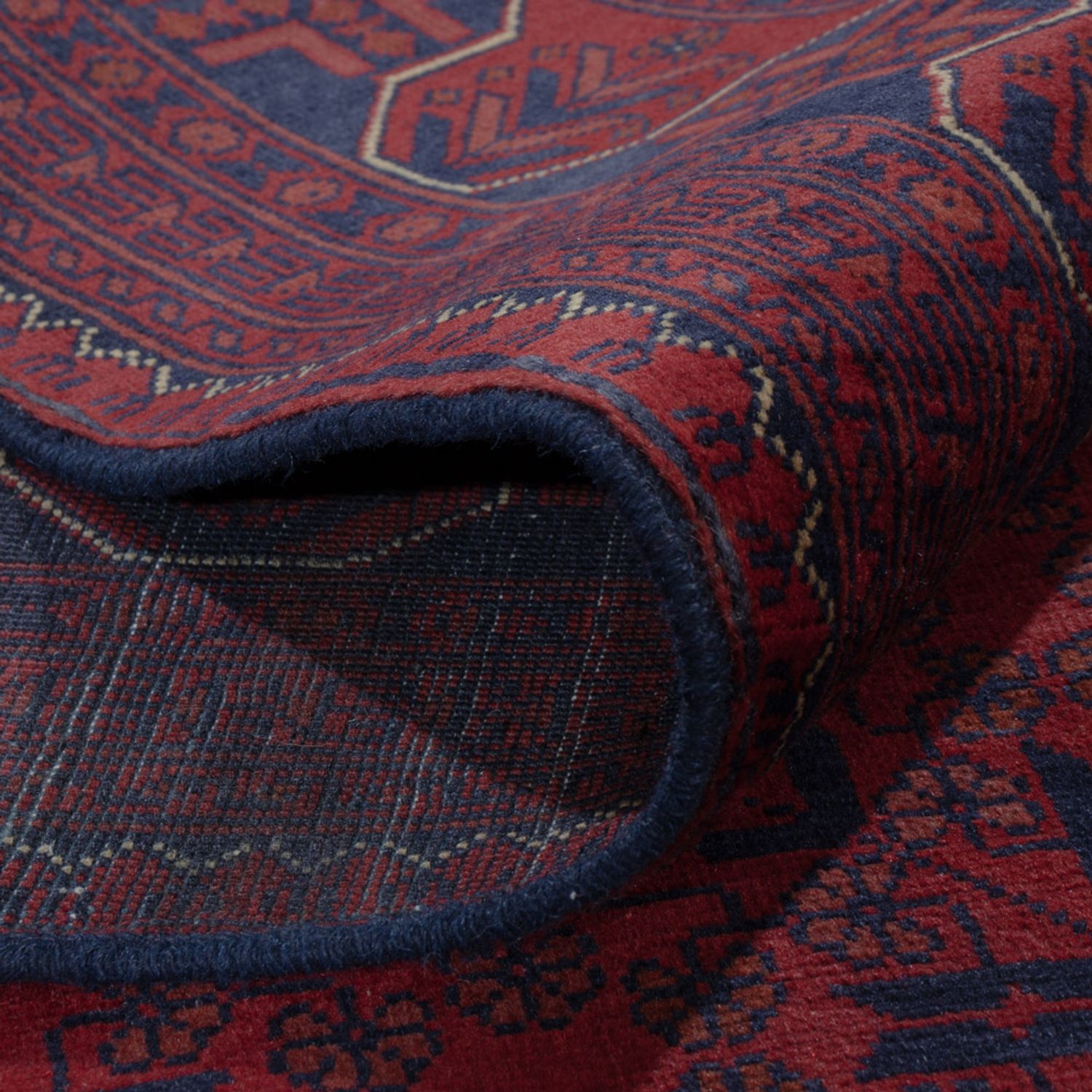 Afghanske tepper - Kunduz - 289 x 199 cm - mørk rød