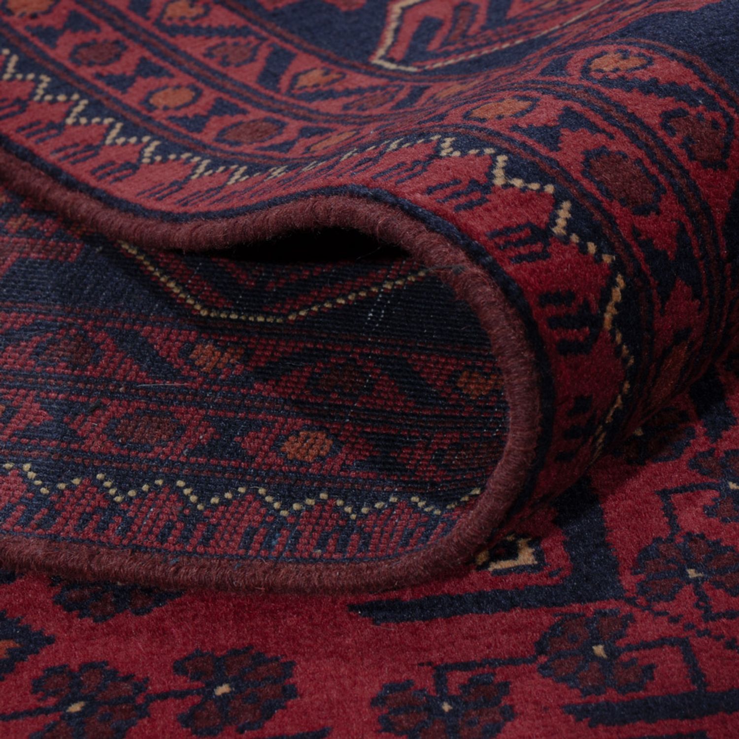 Afghanske tepper - Kunduz - 295 x 200 cm - mørk rød