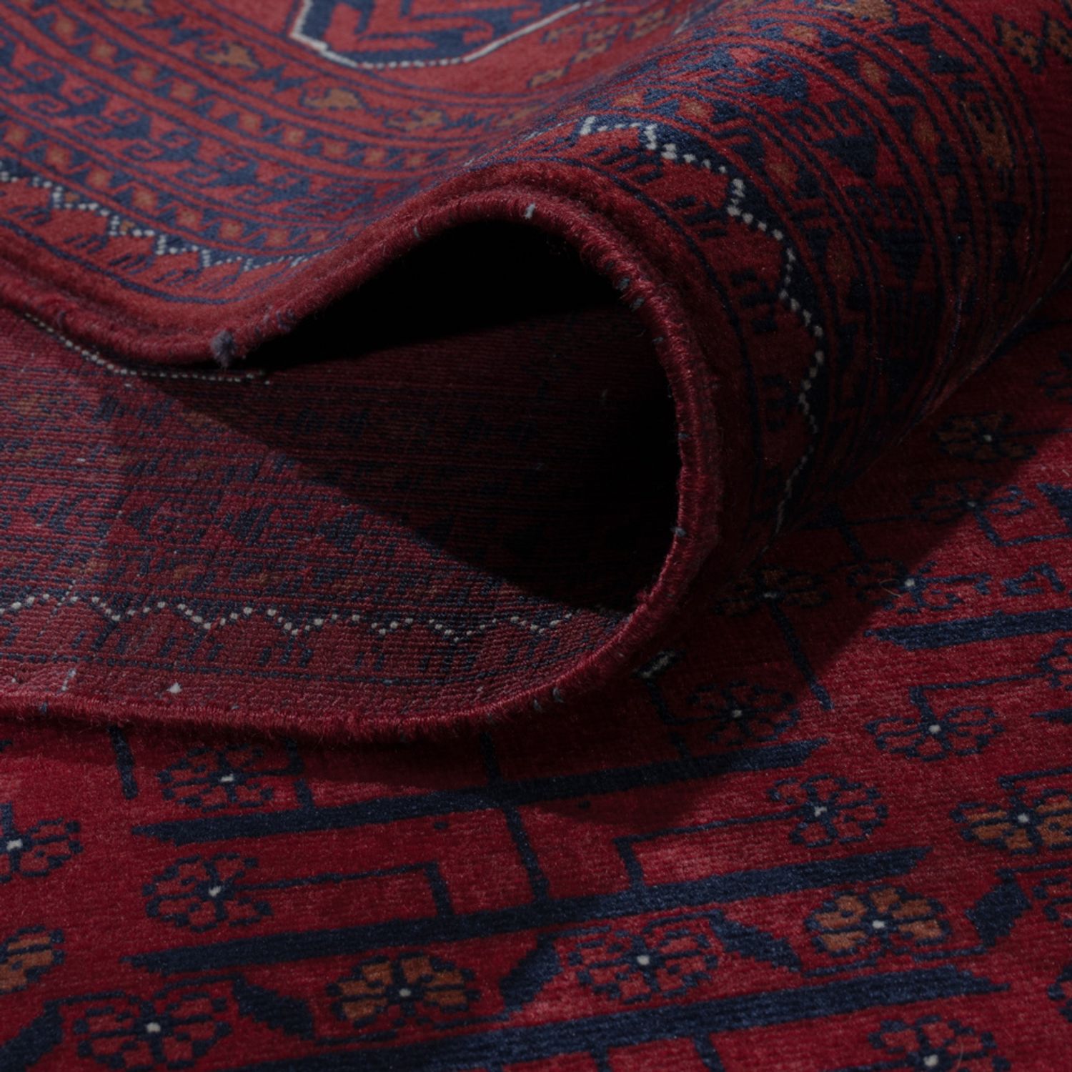 Afghansk matta - Kungliga - 288 x 198 cm - mörkröd