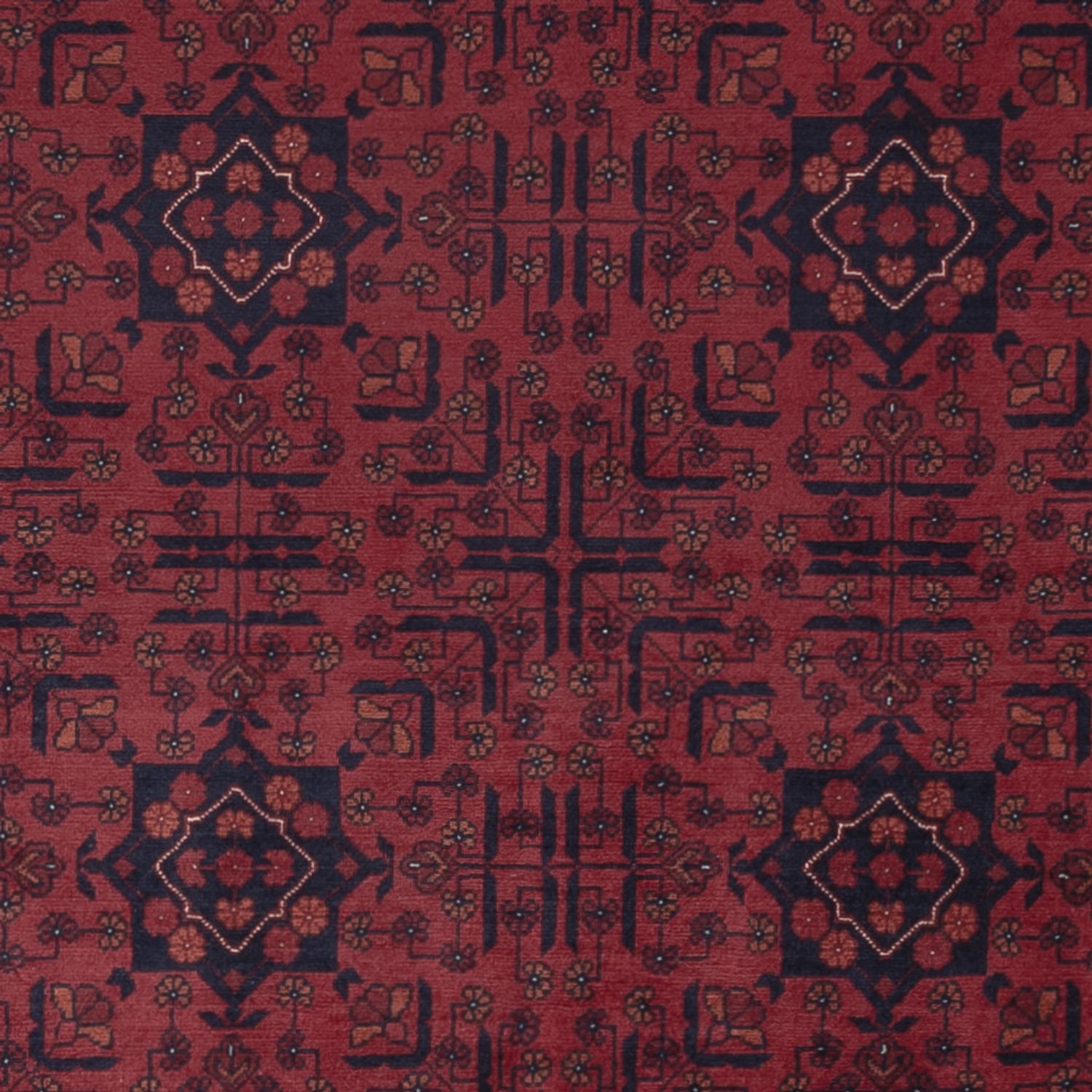 Afghan Rug - Royal - 281 x 199 cm - dark red