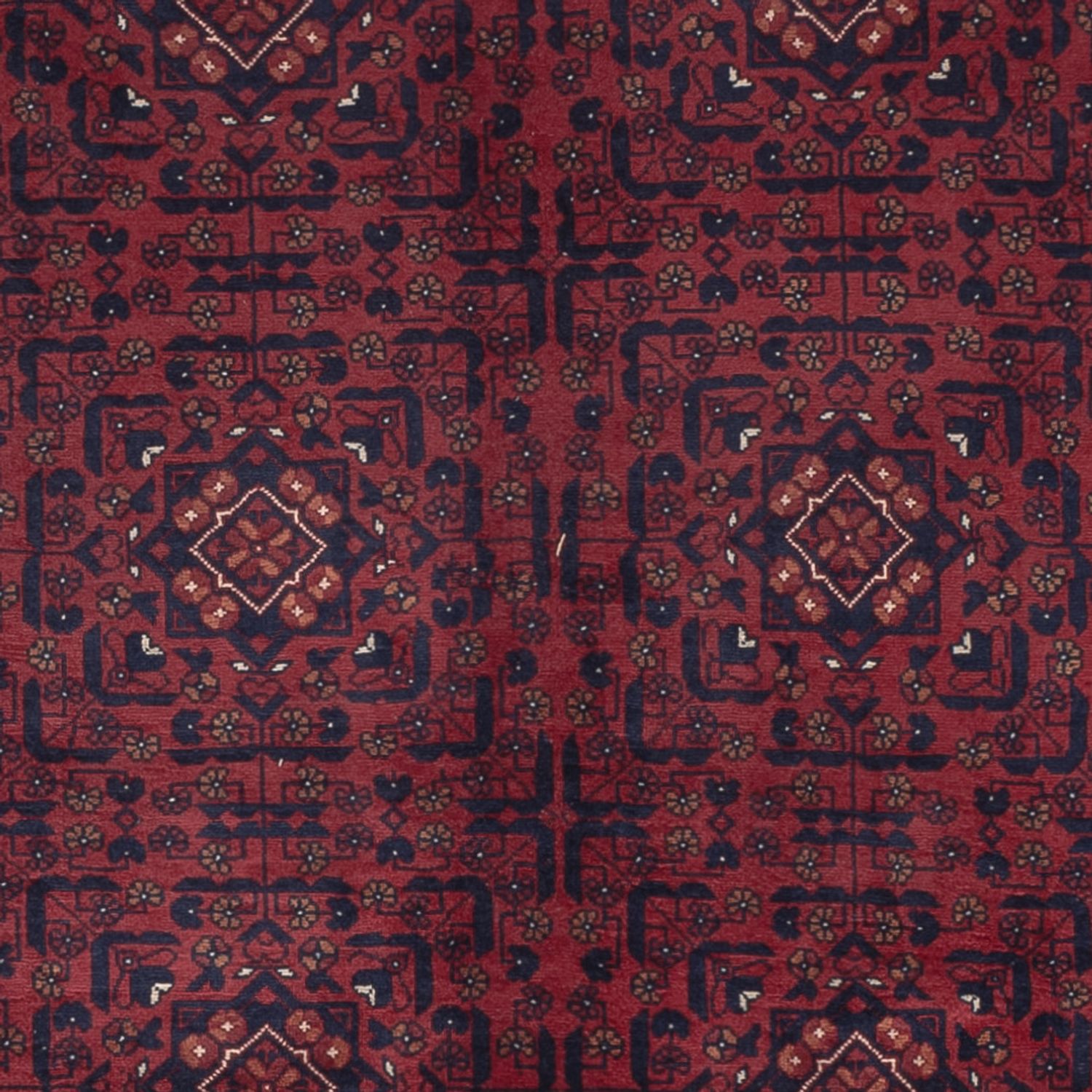 Afghansk matta - Kungliga - 283 x 196 cm - mörkröd