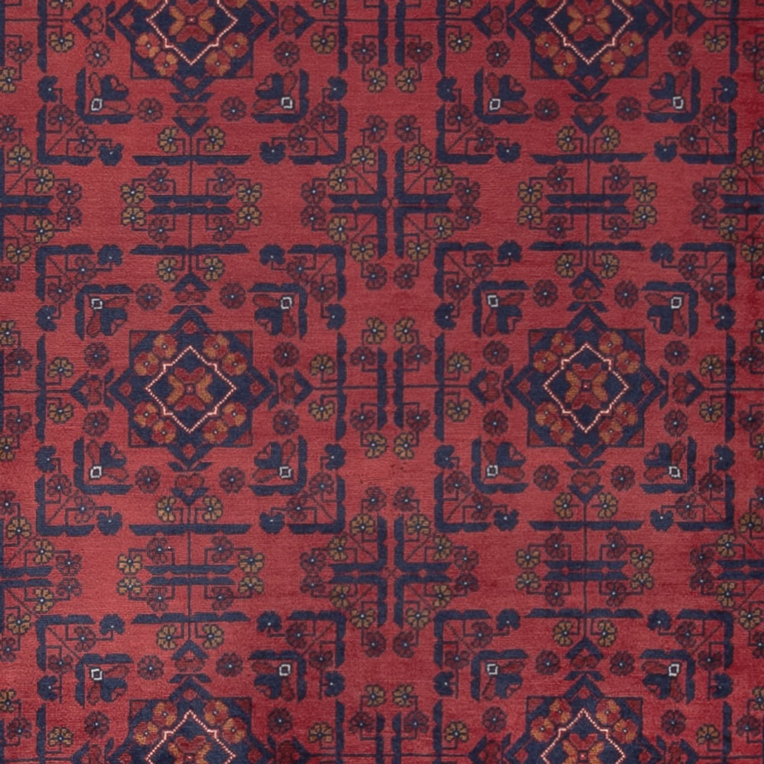 Afghansk matta - Kungliga - 294 x 197 cm - mörkröd