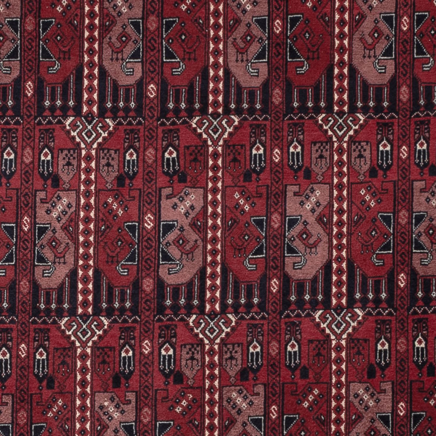 Afghan Rug - Royal - 294 x 199 cm - dark red