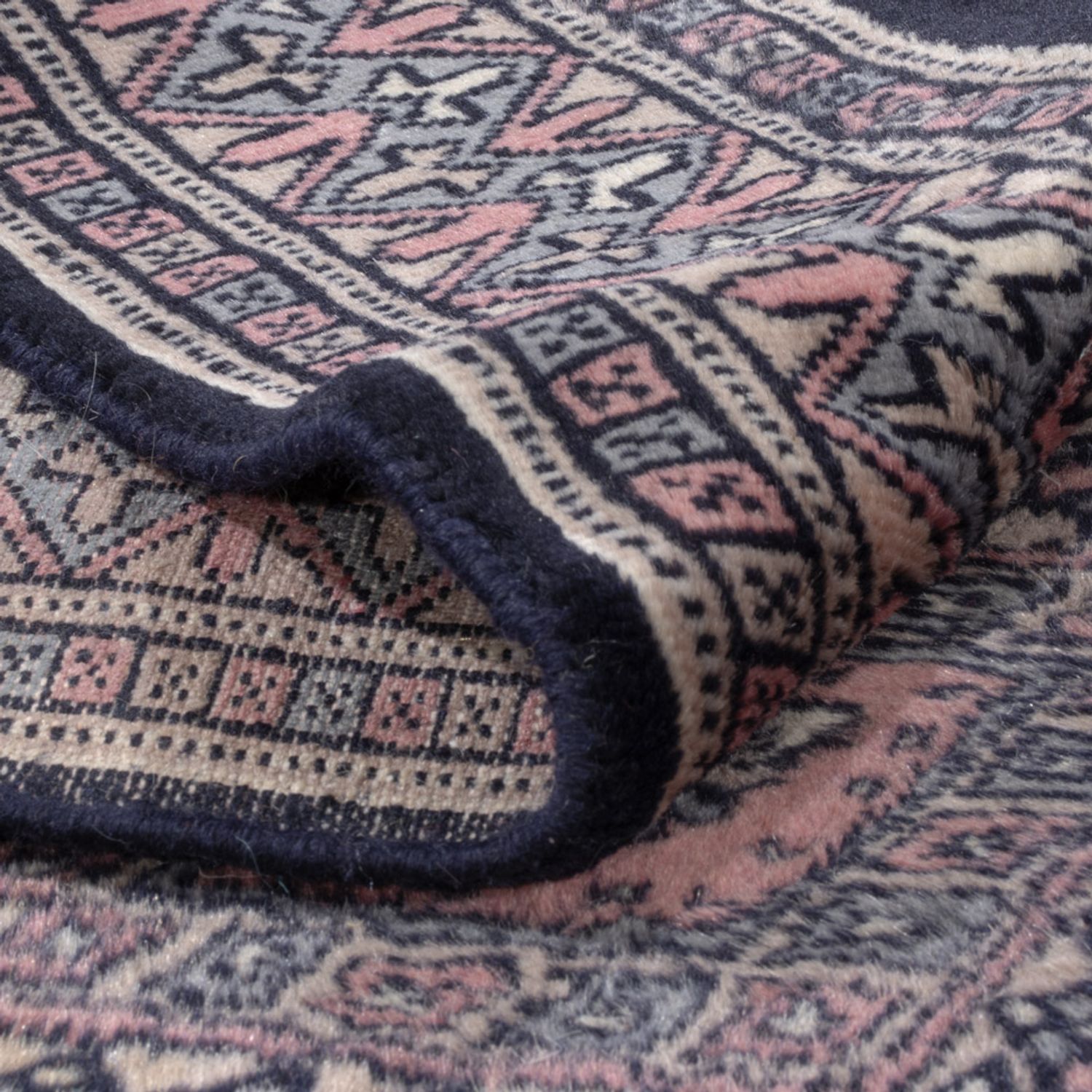 Runner Pakistani Rug - 270 x 77 cm - dark blue