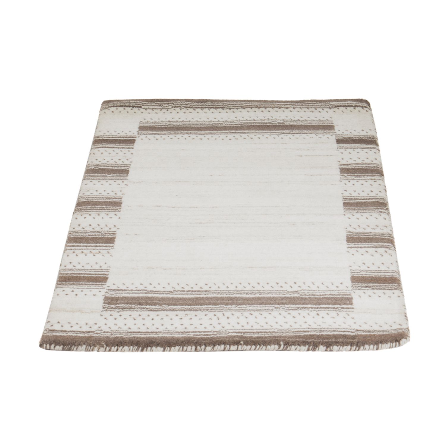 Gabbeh teppe - Loribaft Softy - 90 x 60 cm - naturhvit