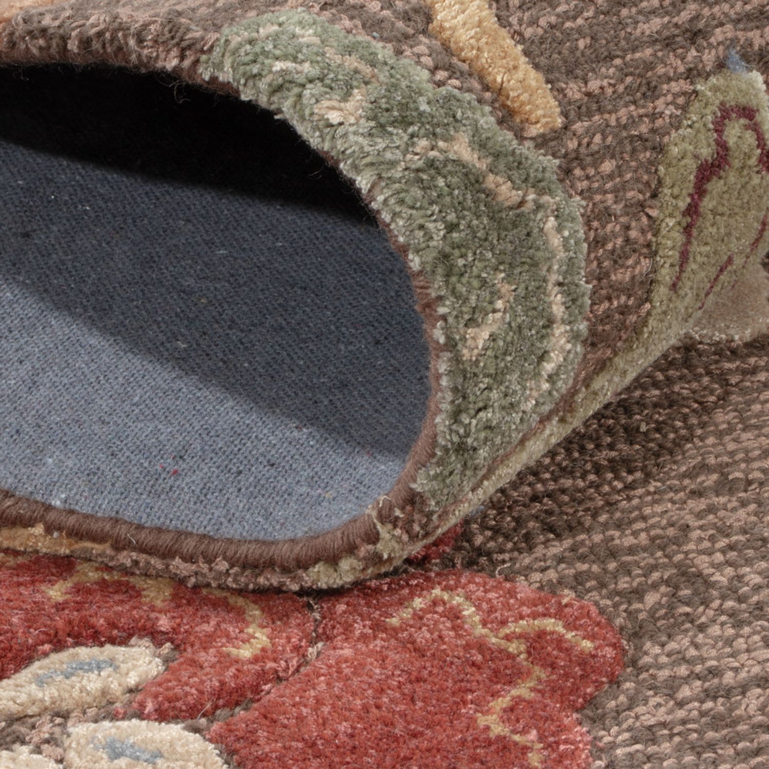 Dywan wełniany - 185 x 120 cm - srebrny