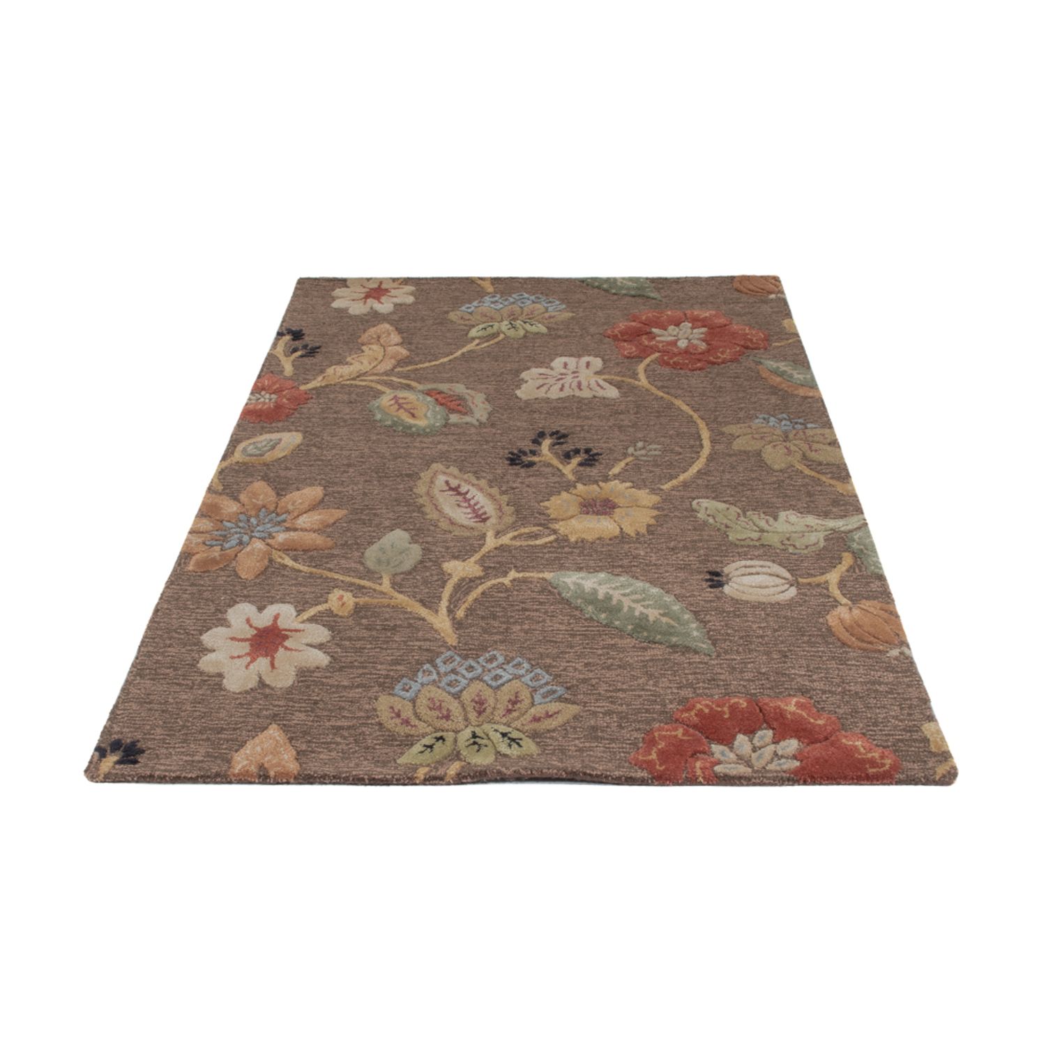 Dywan wełniany - 185 x 120 cm - srebrny