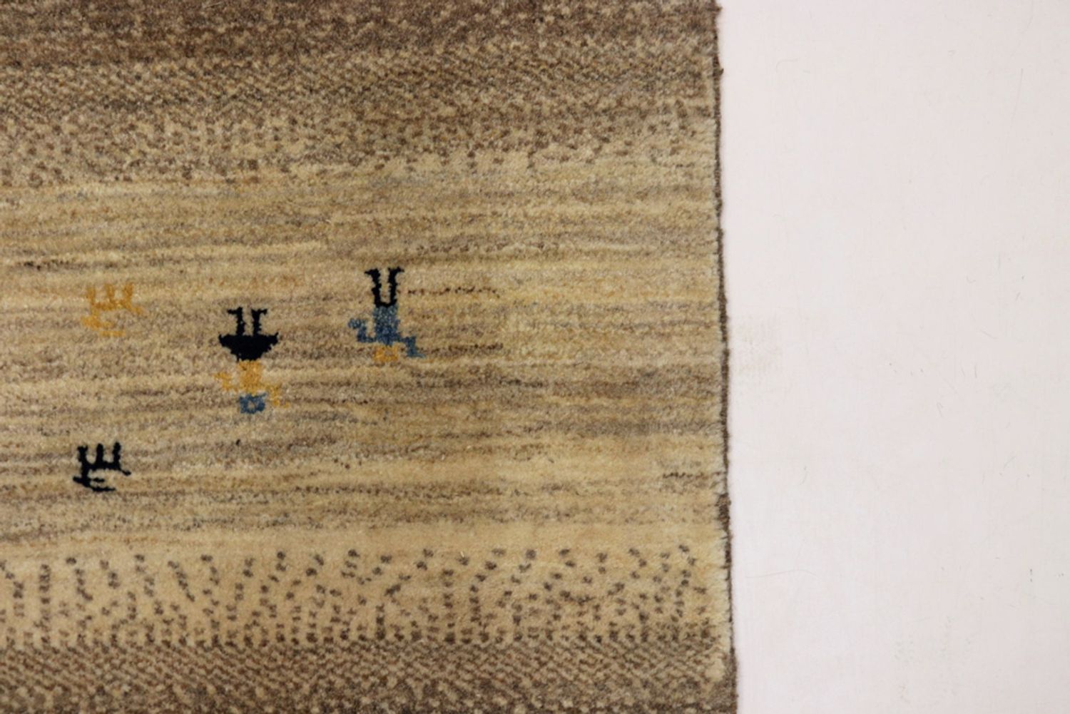 Alfombra Gabbeh - Loribaft Indus - 245 x 166 cm - beige oscuro