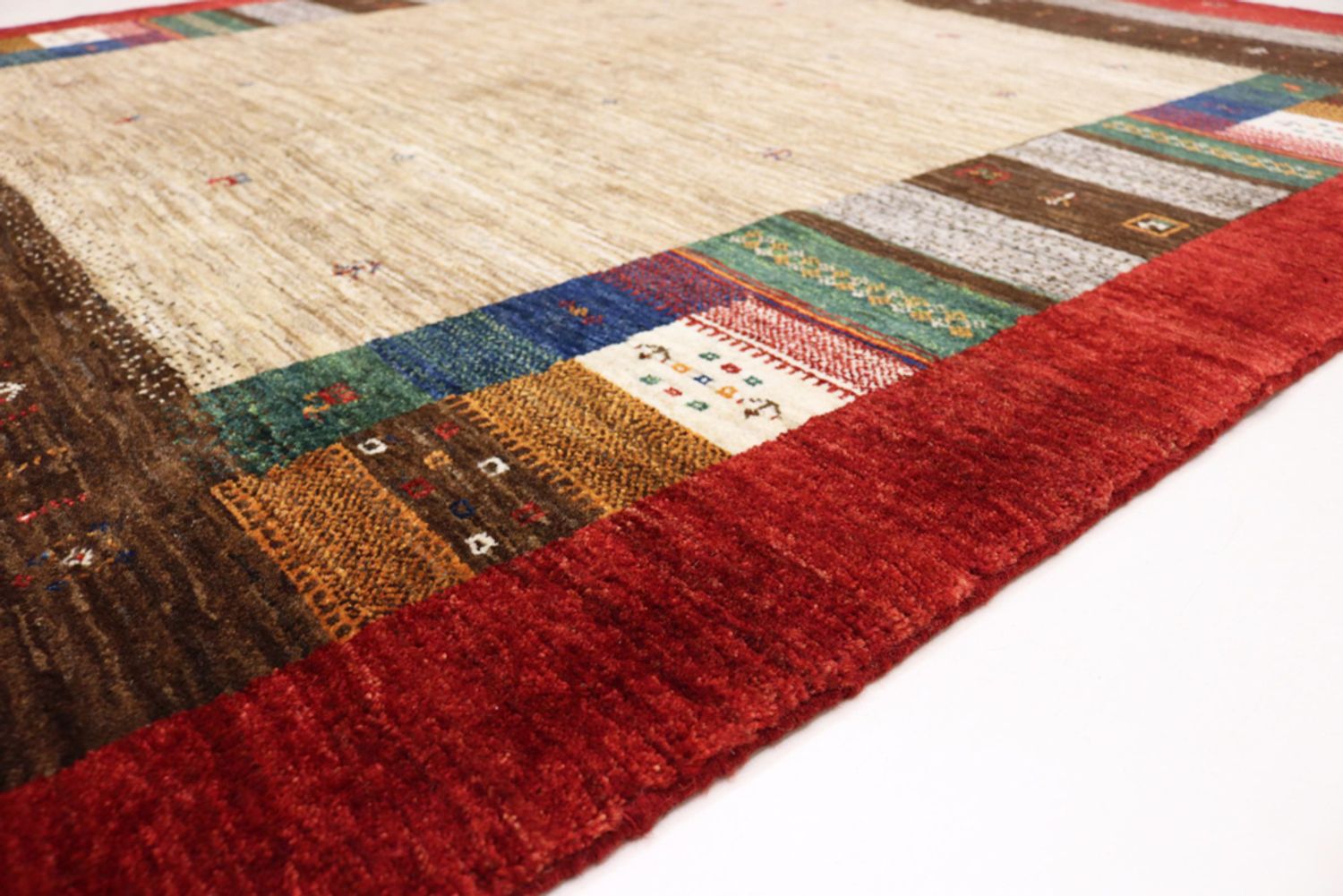 Alfombra Gabbeh - Loribaft Indus - 213 x 157 cm - beige