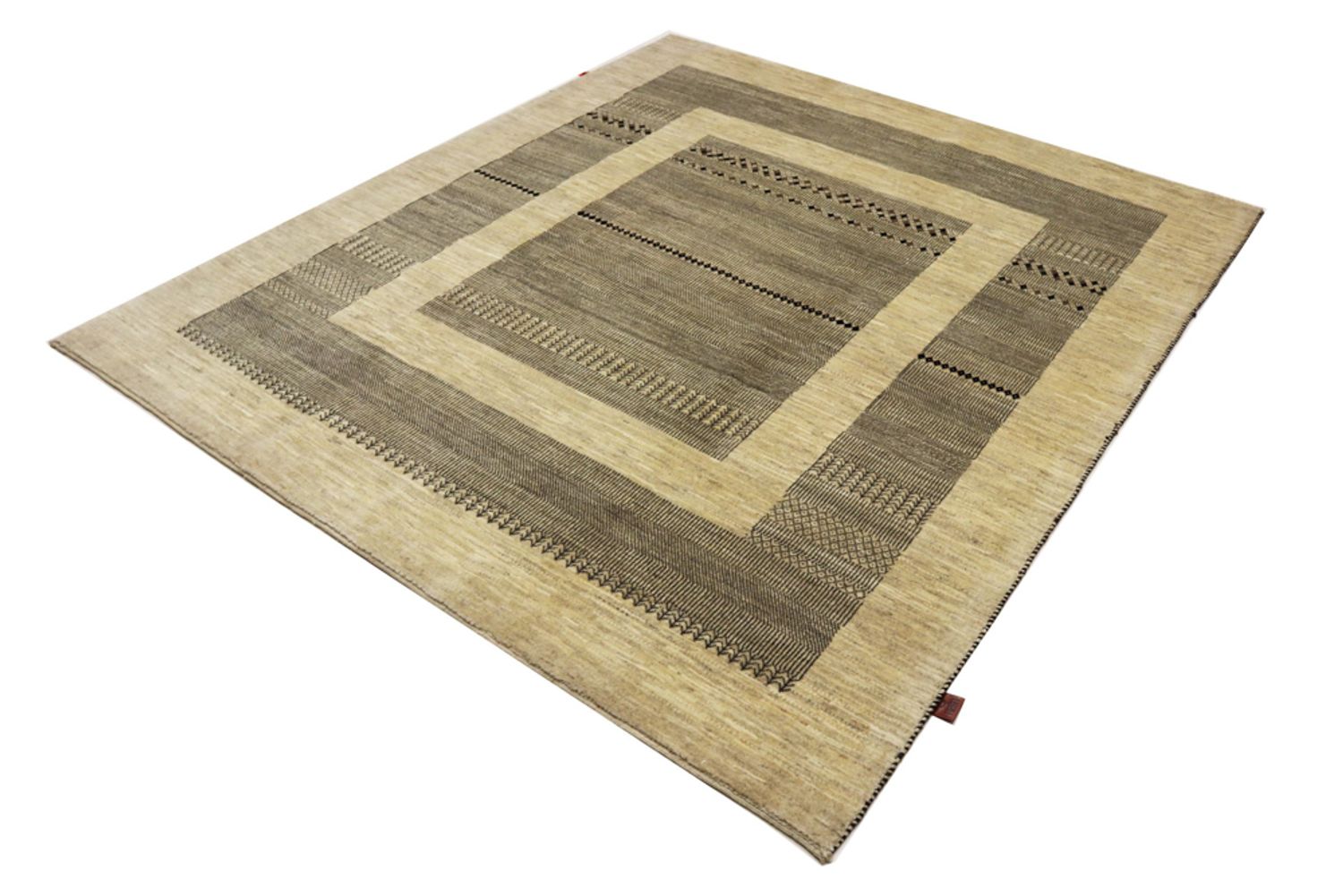 Alfombra Gabbeh - Loribaft Indus - 235 x 203 cm - beige oscuro