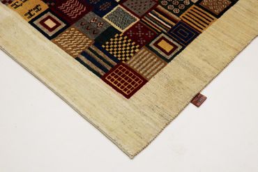 Alfombra Gabbeh - Loribaft Indus - 197 x 142 cm - multicolor