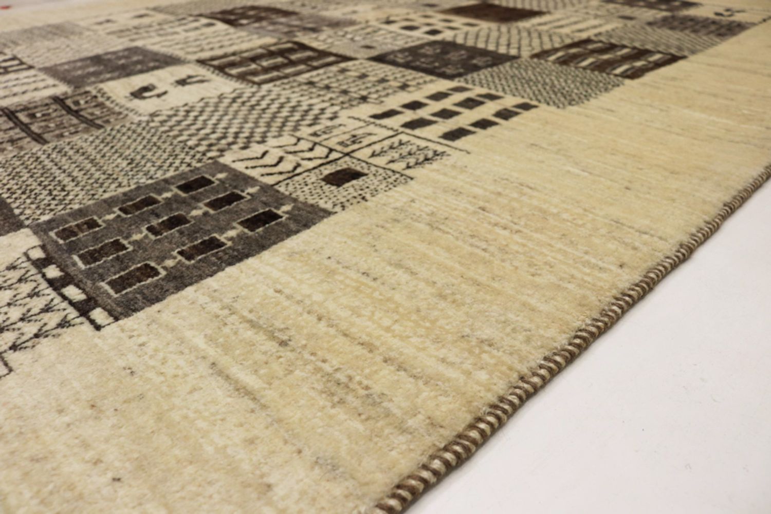 Alfombra Gabbeh - Loribaft Indus - 206 x 152 cm - beige oscuro