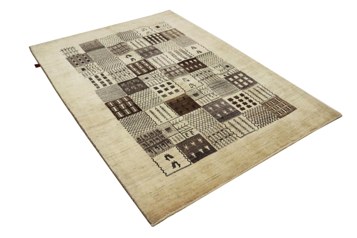 Alfombra Gabbeh - Loribaft Indus - 206 x 152 cm - beige oscuro