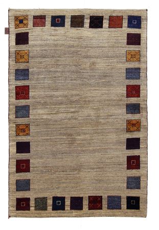 Alfombra Gabbeh - Loribaft Indus - 156 x 102 cm - beige