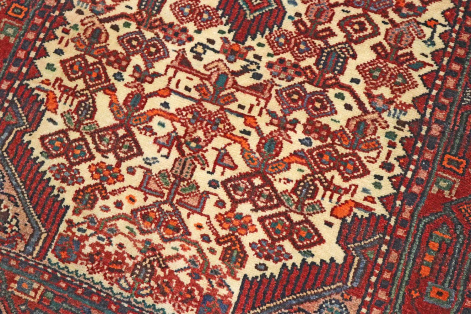 Runner Perský koberec - Nomádský - 356 x 83 cm - světle béžová