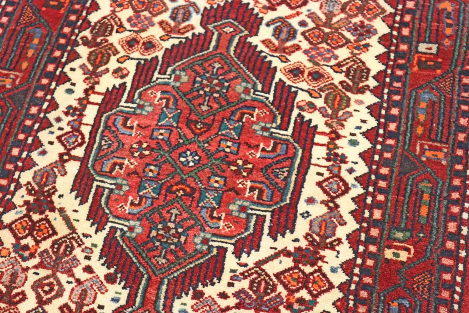 Runner Perský koberec - Nomádský - 356 x 83 cm - světle béžová