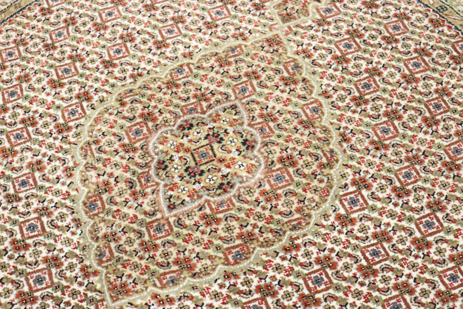 Alfombra oriental - Tabriz redondo  - 150 x 150 cm - arena