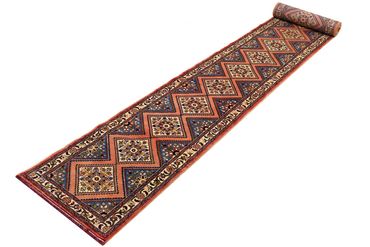 Alfombra de pasillo Alfombra persa - Clásica - 482 x 68 cm - beige oscuro